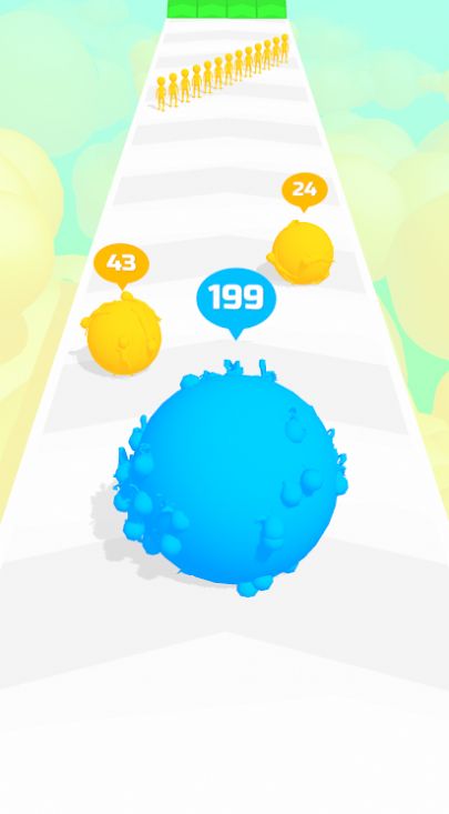 翻滚人群冲刺游戏