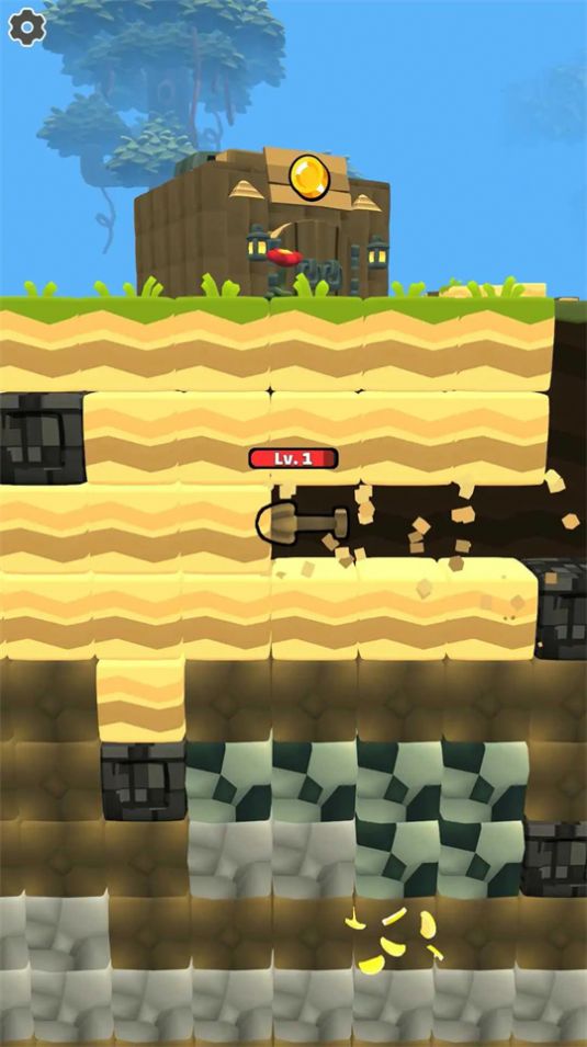 滑动矿工挖掘游戏