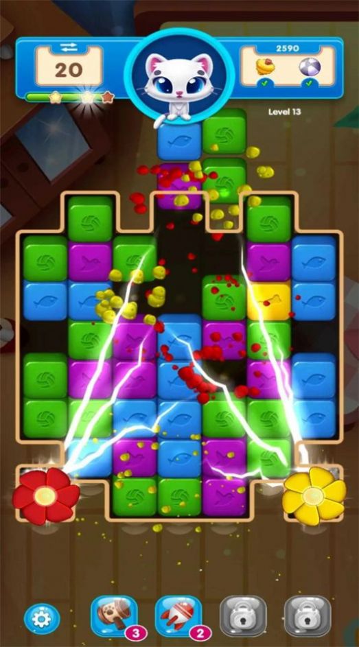 小猫流行积木游戏
