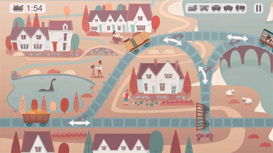 逻辑火车铁路拼图游戏