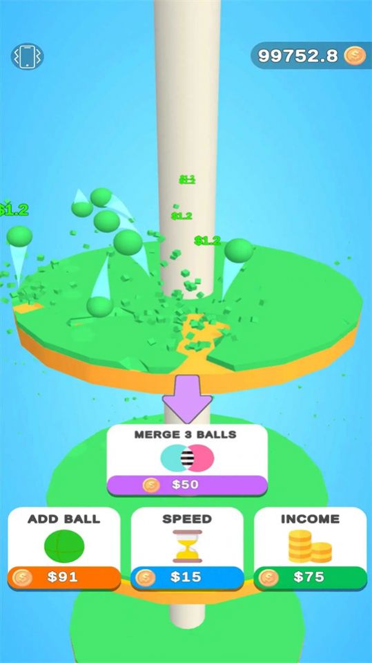 空闲球挖掘游戏