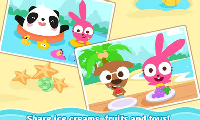 泡泡兔夏日海滩小游戏