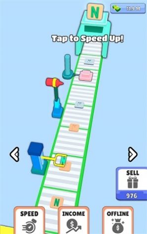 放置徽标工厂游戏