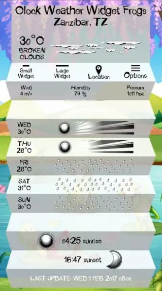 时钟天气青蛙主题小组件