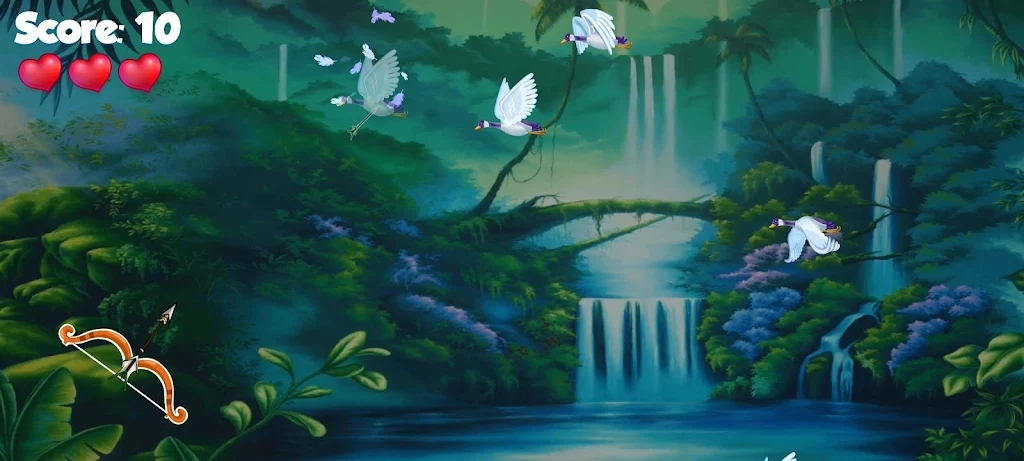 弓箭射击捕猎鸟类