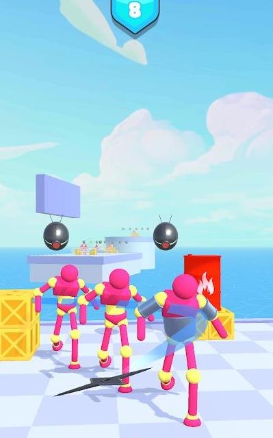 1、本作玩家要试着在不断来袭的忍者刺客追杀中前进。 2、收集更多的金币，购买新款手里剑，全新的绘画的游戏玩法。 3、非常适合在无聊的时候打发时间，这里的趣味也是很多样的。 4、并用手中的苦无以及飞镖射击对方，控制好角度才能提高飞镖的准确性。