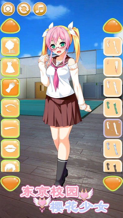 东京校园樱花女生