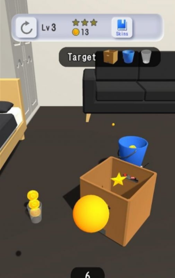 尝试弹球进杯子