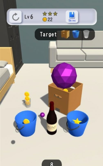 尝试弹球进杯子