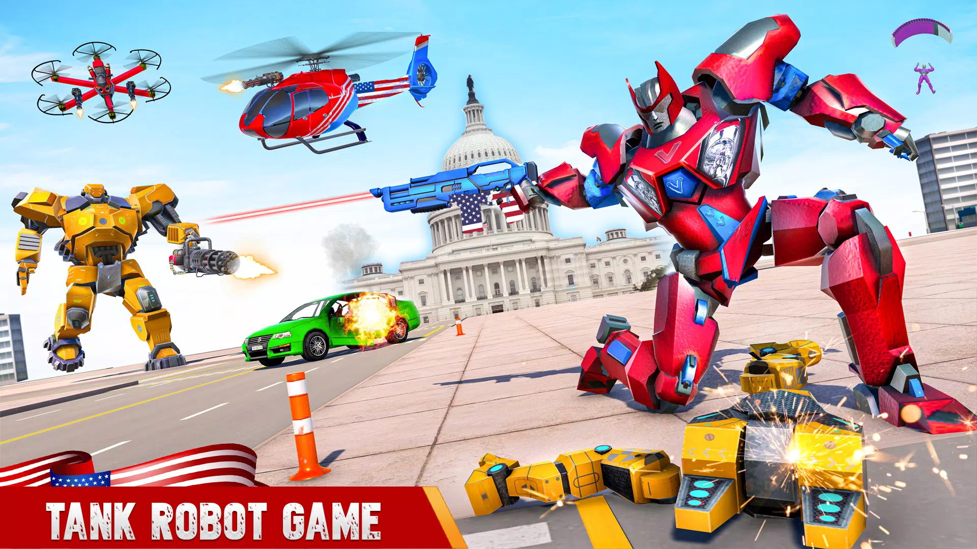 蜘蛛机器人超级绳索英雄