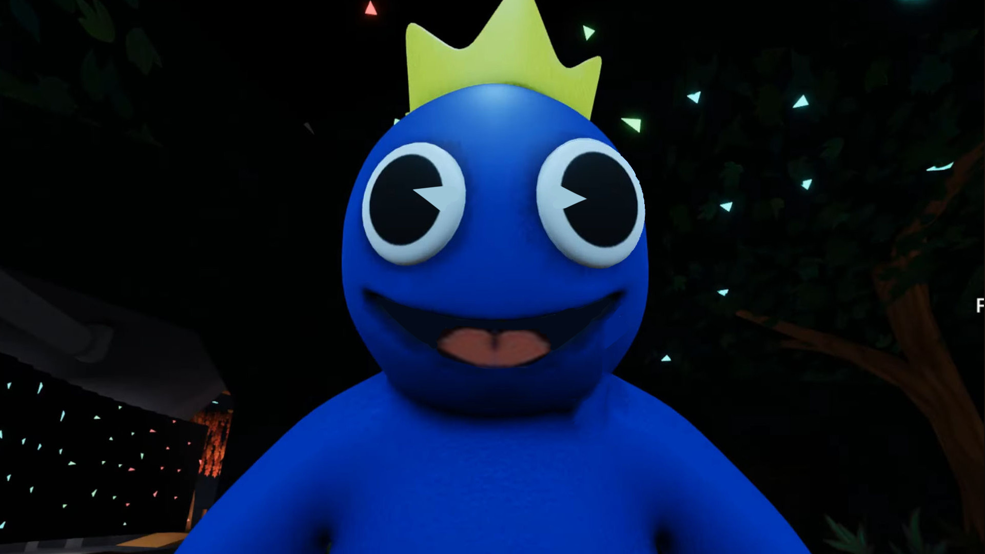 躲避蓝色面条人