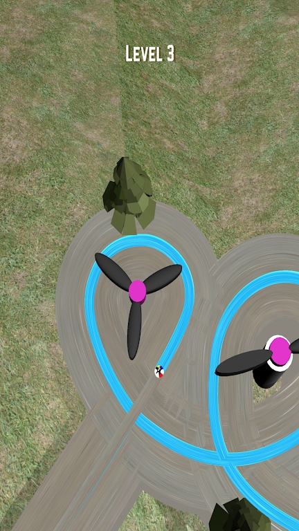 线路穿越道路滚球