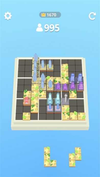 摆放方块城市消