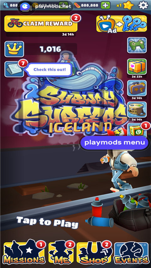 地铁跑酷可切换全地图版